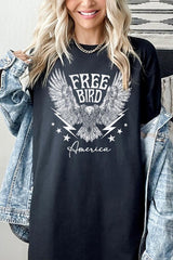 Free Bird America Graphic Heavyweight T Shirts