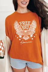 Free Bird America Graphic Heavyweight T Shirts