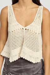 KATE LEE CROCHET SWING CROP TANK TOP