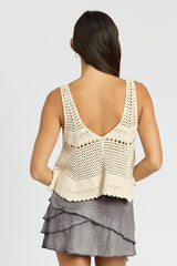 KATE LEE CROCHET SWING CROP TANK TOP