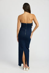 KIA MAE BODYCON TUBE DENIM DRESS