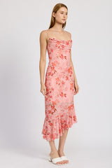 LILY FLORAL ASYMMETRICAL DRESS