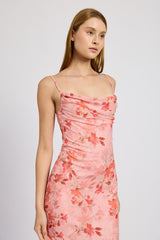 LILY FLORAL ASYMMETRICAL DRESS