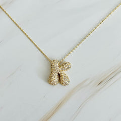 Pick Me Crystal Bubble Initial Necklace