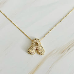 Pick Me Crystal Bubble Initial Necklace