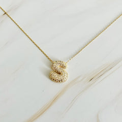 Pick Me Crystal Bubble Initial Necklace