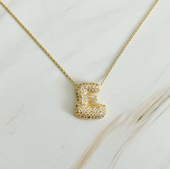 Pick Me Crystal Bubble Initial Necklace