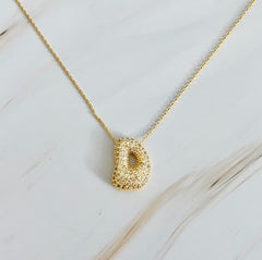 Pick Me Crystal Bubble Initial Necklace