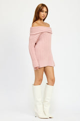 KATE ROSE OVERSIZED OFF SHOULDER SWEATER