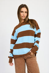 EVIE OVERSIZED STRIPED SWEATER