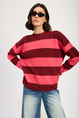 EVIE OVERSIZED STRIPED SWEATER