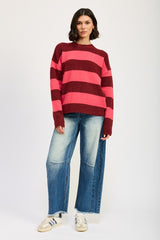 EVIE OVERSIZED STRIPED SWEATER