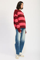 EVIE OVERSIZED STRIPED SWEATER