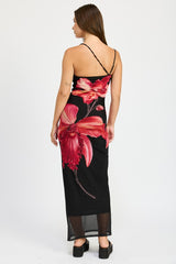 ARIES ONE SHOULDER RUCHED MAXI DRESS