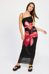 ARIES ONE SHOULDER RUCHED MAXI DRESS