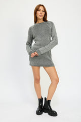 IVY MOCK NECK MINI RIB DRESS