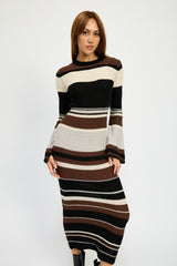 MAVI STRIPE MAXI BODYCON DRESS