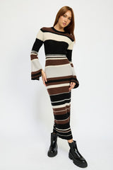 MAVI STRIPE MAXI BODYCON DRESS