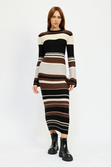 MAVI STRIPE MAXI BODYCON DRESS