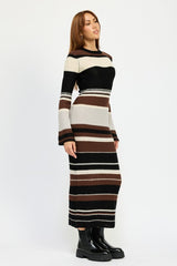 MAVI STRIPE MAXI BODYCON DRESS