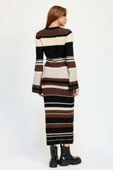 MAVI STRIPE MAXI BODYCON DRESS