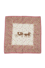 Horse and Carriage Print Bandana Scarf