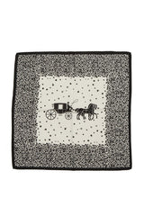 Horse and Carriage Print Bandana Scarf