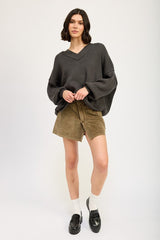 KEELY OVERSIZED V NECK SWEATER