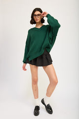 KEELY OVERSIZED V NECK SWEATER