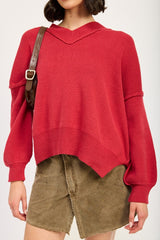 KEELY OVERSIZED V NECK SWEATER