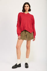 KEELY OVERSIZED V NECK SWEATER