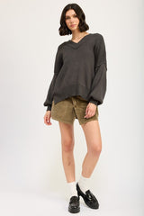 KEELY OVERSIZED V NECK SWEATER