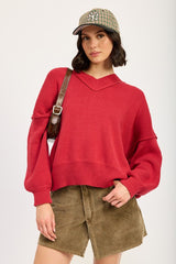 KEELY OVERSIZED V NECK SWEATER