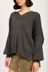 KEELY OVERSIZED V NECK SWEATER