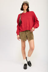 KEELY OVERSIZED V NECK SWEATER