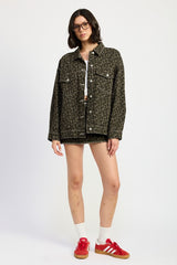 DOWNTOWN NASH OVERSIZED PRINTED DENIM JACKET