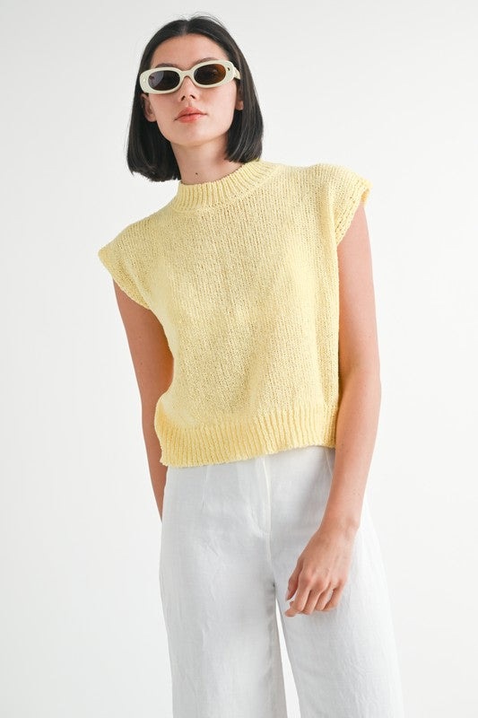 KAIT SLEEVELESS SWEATER TOP