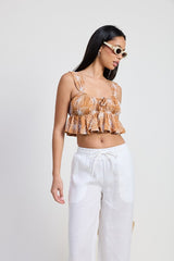 GIA MAY BABYDOLL CROPPED TOP