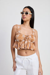 GIA MAY BABYDOLL CROPPED TOP