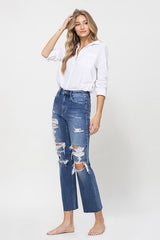 FLYING MONKEY Distressed High Rise Jeans [online exclusive]