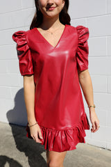 Ruby Matte Faux Leather Dress