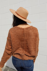 SIZE LARGE Fuzzy Gingerbread Sweater