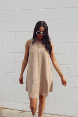 Latte A Day Suede Dress