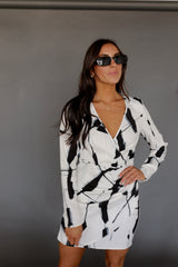 SIZE LARGE Uptown Contrast Dress