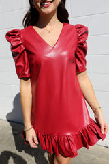 Ruby Matte Faux Leather Dress