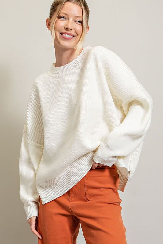 Kiki Long Sleeve Ribbed Sweater