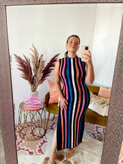 Lillian Striped Midi Dress