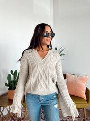 Joelle Fringe Sweater