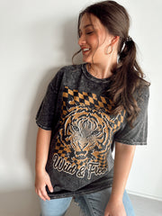 Retro Wild Tiger Graphic T-Shirt