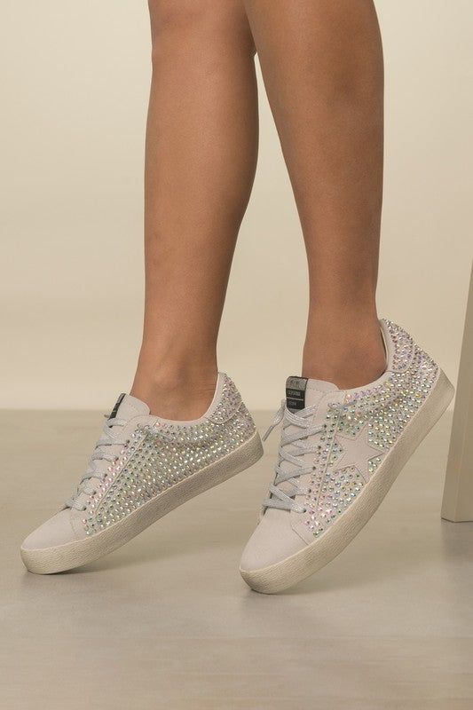 She's Glam Rhinestone Star Sneakers